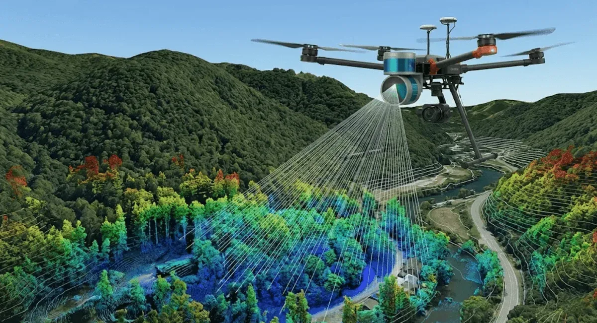 UAV 空載光達掃描與地形測繪